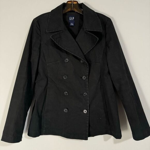 GAP Vintage ‘03 Y2K Black Essential Peacoat M - Picture 1 of 6